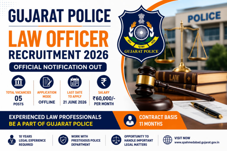 Gujarat Police law officer recruitment