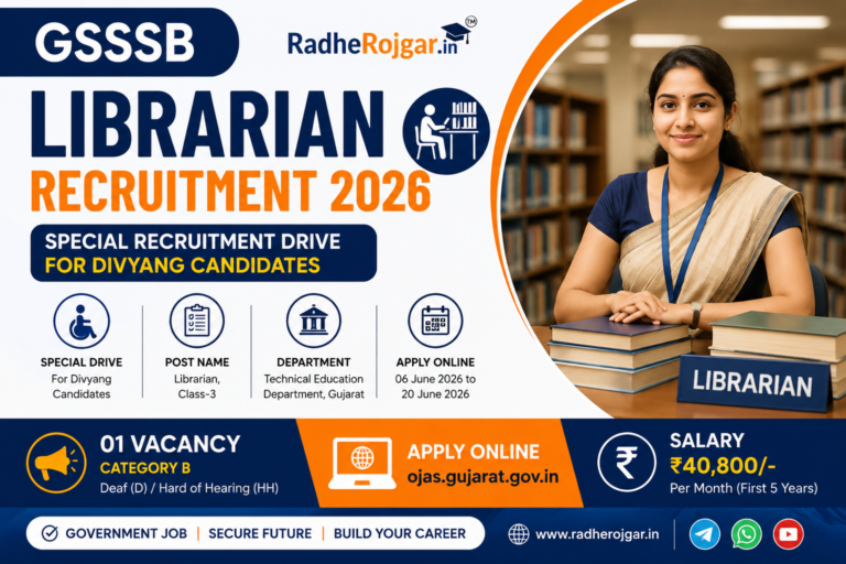 GSSSB Librarian Recruitment