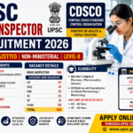 UPSC drug inspector recruitment 2026